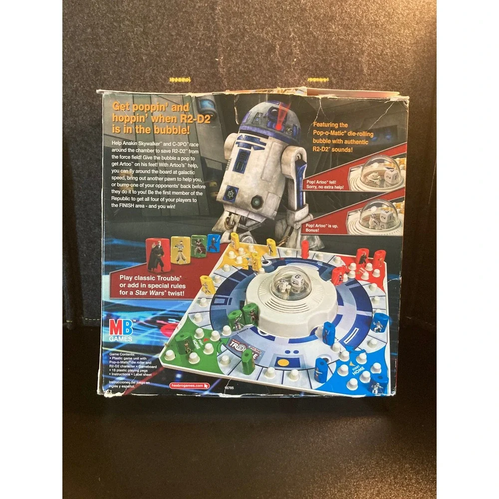 Hasbro Star Wars R2-D2 Trouble‎ Board Game Clone Wars Electronic Sounds 2009
